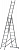 Лестница трехсекционная 3х9 H=257/426/591см 11.18кг алюм. FIT 65434