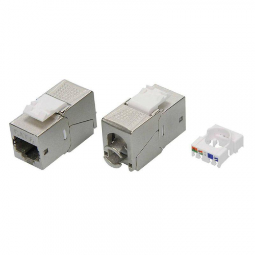 Модуль Keystone RJ45 CAT6 экранир. 180град. (форм-фактор S19) серебр. DKC RNK6F90TL Модуль Keystone RJ45 CAT6 экранир. 180град. (форм-фактор S19) серебр. DKC RNK6F90TL