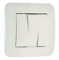 Выключатель 3-кл. СП Lillium N 10А IP20 бел. Makel 55091