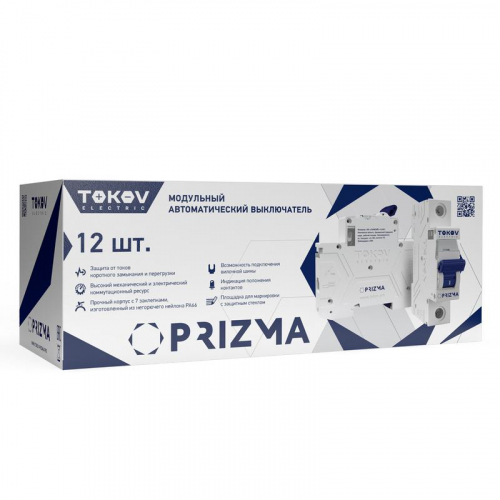 Выключатель автоматический модульный 1п C 2А 4.5кА PRIZMA TOKOV ELECTRIC TKE-PZ45-MCBI-1-2-C фото 2