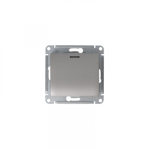 Переключатель проходной 1-кл. СП Glossa 10А IP20 (сх. 6а) 10AX с подсветкой механизм платина SE GSL001263 фото 4