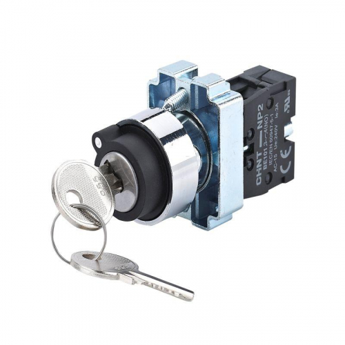 Переключатель NP2-BG21 2 положения фиксацией 1НО IP40 (R) CHINT 573986 Переключатель NP2-BG21 2 положения фиксацией 1НО IP40 (R) CHINT 573986