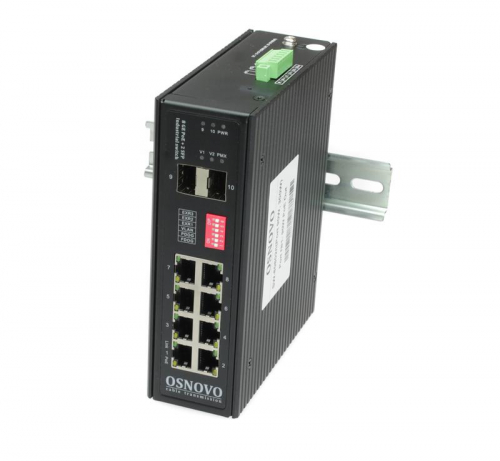 Коммутатор промышленный Hi PoE SW-80802/I(Port 90Вт 300Вт) Gigabit Ethernet на 8GE PoE + 2 GE SFP порта. OSNOVO 13879 Коммутатор промышленный Hi PoE SW-80802/I(Port 90Вт 300Вт) Gigabit Ethernet на 8GE PoE + 2 GE SFP порта. OSNOVO 13879