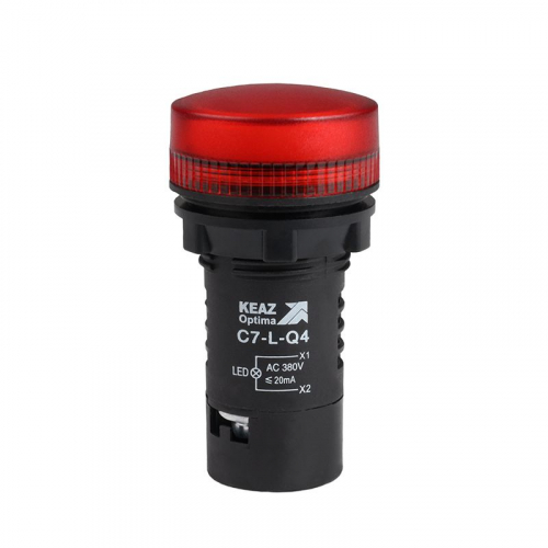 Лампа светодиодная OptiSignal Compact D22 С7-L-Q4 красн. 380В AC XB7EV04QP КЭАЗ 362165