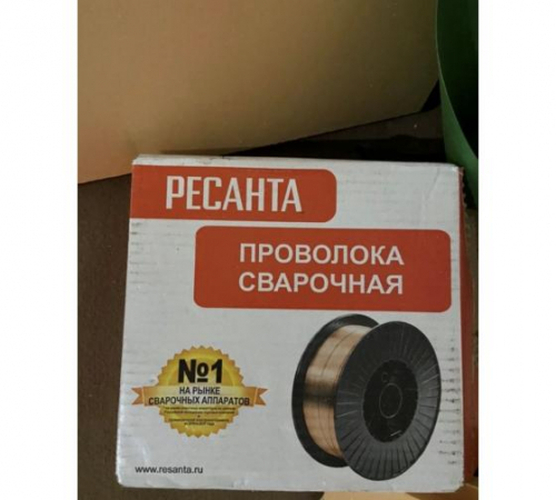 Проволока сварочная СВ-08Г2С Ф0.8мм катушка 5кг Ресанта 71/6/53 фото 4
