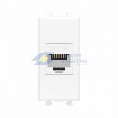 Розетка компьютерная 1мод. Avanti "Белое облако" RJ45 кат.6A без шторок модульная механизм DKC 4400671 Розетка компьютерная 1мод. Avanti "Белое облако" RJ45 кат.6A без шторок модульная механизм DKC 4400671