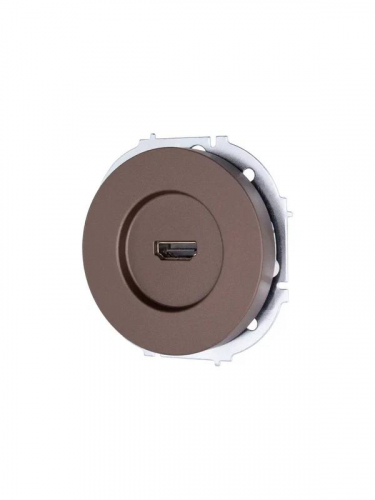 Розетка HDMI 1-м СП OSEN механизм шоколад LEZARD 743-7388-203 фото 2