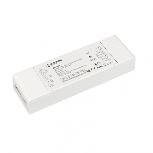 Диммер SMART-PWM-105-72-RGB-MIX-PD-SUF (12-48В 5х6А ZB 2.4G) IP20 пластик INTELLIGENT ARLIGHT 037344