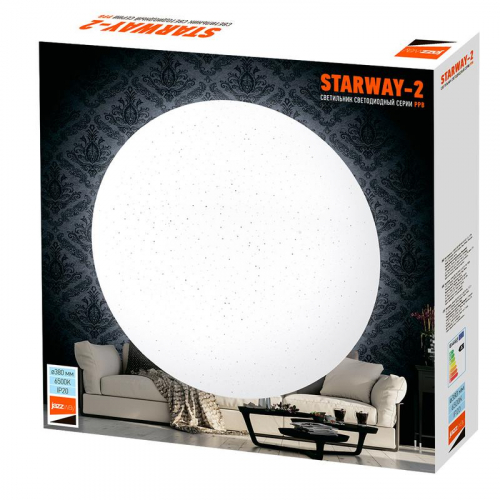 Светильник светодиодный декоративный PPB Starway-2 36Вт 6500К IP20 d380х65 настенно-потолочный бытовой JazzWay 5030985 фото 6