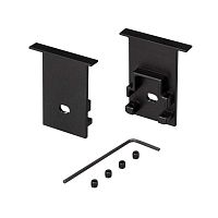Заглушка SL-COMFORT-2542-F BLACK c отверстием металл Arlight 031783
