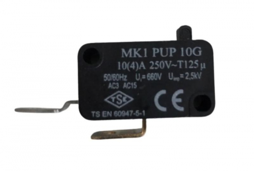 Выключатель-микро 10А 250В AC без лапки EMAS MK1PUP10G фото 2