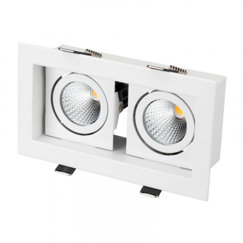 Светильник светодиодный CL-KARDAN-S180x102-2x9W Warm WH 38 deg IP20 металл Arlight 024127