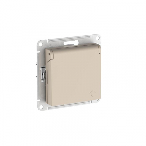 Розетка AtlasDesign 16А IP20 с заземл. защ. шторки с крышкой быстрозажим. клем. механизм песочн. SE ATN001246S фото 5