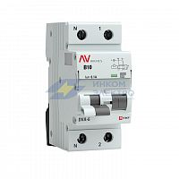 Выключатель автоматический дифференциального тока 2п B 10А 100мА тип A 6кА DVA-6 Averes EKF rcbo6-1pn-10B-100-a-av