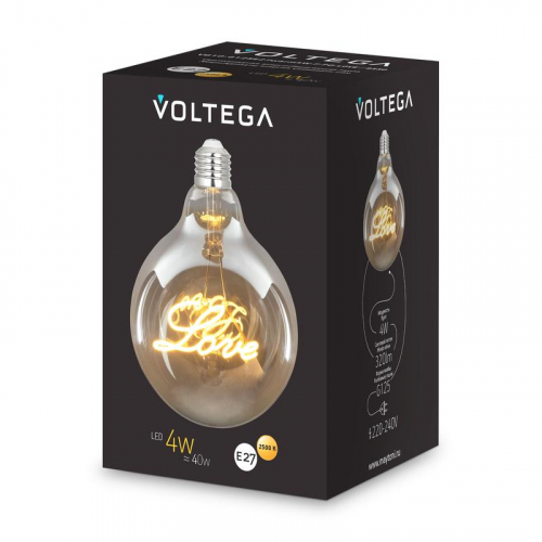 Лампа светодиодная Loft Led G125 4Вт 2500К E27 Voltega 8550 фото 7 Лампа светодиодная Loft Led G125 4Вт 2500К E27 Voltega 8550 фото 7