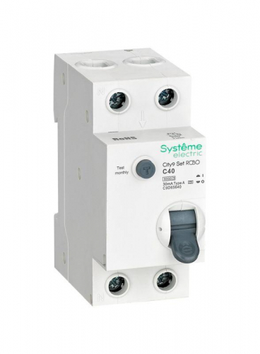 Выключатель автоматический дифференциального тока City9 Set (АВДТ) 1P+N C 40А 6кА 30мА Тип-A 230В SE C9D65640