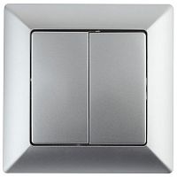 Переключатель 2-кл. СП Solo 4-107-03 10А 250В IP20 алюм. Intro Б0053611