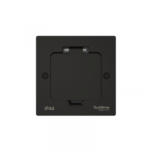 Лючок MultiDesk MDK20 на 2мод. IP44 с монтажной коробкой для стены фальшпола стола черн. матов. SE MDK20102MBA фото 2 Лючок MultiDesk MDK20 на 2мод. IP44 с монтажной коробкой для стены фальшпола стола черн. матов. SE MDK20102MBA фото 2