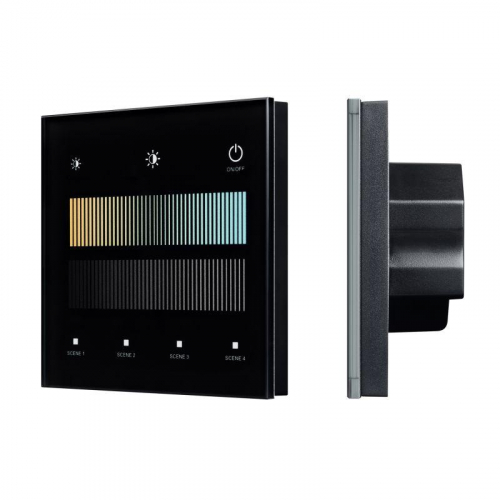 Панель сенсорная SMART-DALI-301-11-1G-4SC-MIX-IN Black BUS/24В Touch 2.4G IP20 пластик INTELLIGENT ARLIGHT 046550