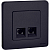 Розетка компьютерная 2-м СП Inspiria RJ45 кат.5E UTP IP20 антрацит IEK 673838