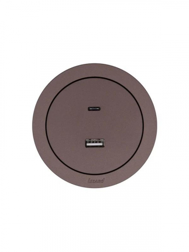 Розетка 1-м СП OSEN TC+ USB разъем механизм шоколад LEZARD 743-7388-192TC фото 4
