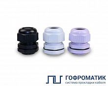 Сальник PG11 d5-10мм IP68 пластик. сер. ГОФРОМАТИК zeta30882