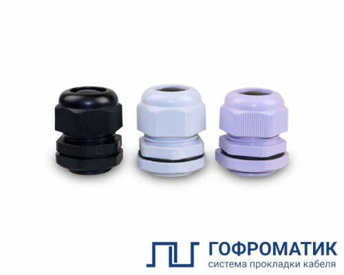 Сальник PG11 d5-10мм IP68 пластик. сер. ГОФРОМАТИК zeta30882