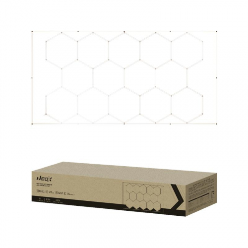 Светильник светодиодный ДБО-HEXAGON 14С-81065 810Вт 6500К 4835х2430мм 14сот с рамкой 0.5м шнур с вилкой NEOX 4690612066660 Светильник светодиодный ДБО-HEXAGON 14С-81065 810Вт 6500К 4835х2430мм 14сот с рамкой 0.5м шнур с вилкой NEOX 4690612066660