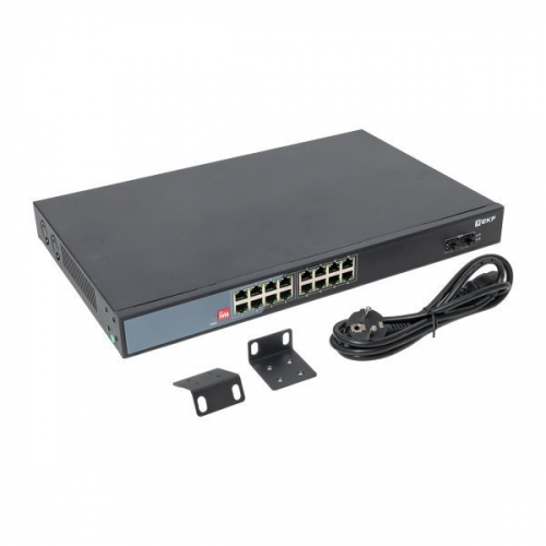 Коммутатор неуправляемый промышленный U-2GX/SFP-16GTP-R 2 порта 1000Base-X SFP 16 портов 10/100/1000Base-T(X) RJ45 c PoE монтаж в 19" стойку TSX EKF TSX-U-2GX/SFP-16GTP-R фото 9