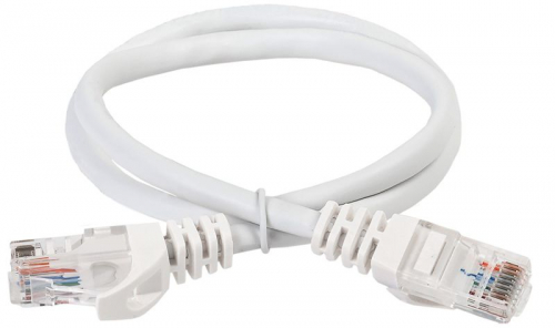 Патч-корд кат.5E UTP 2м бел. ITK PC08-C5EU-2M