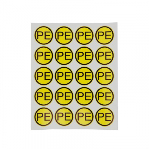 Наклейка знак электробезопасности "PE" d20мм Rexant 55-0004 фото 2 Наклейка знак электробезопасности "PE" d20мм Rexant 55-0004 фото 2