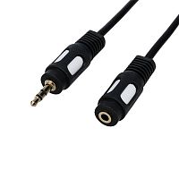 Шнур 3.5 Stereo Plug - 3.5 Stereo Jack 5м (GOLD) Rexant 17-4016