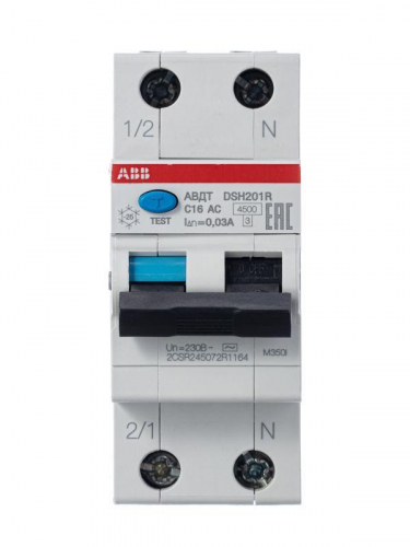 Выключатель автоматический дифференциального тока DSH201R C16 AC30 ABB 2CSR245072R1164 фото 3