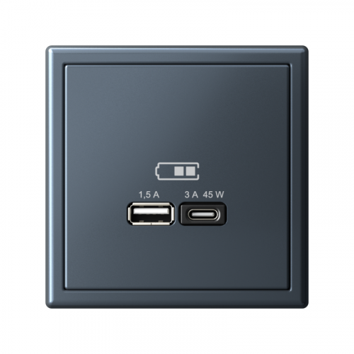 Розетка USB ArtGallery тип A+C 45Вт QC PD высокоскор. ЗУ механизм грифель SE GAL000729 фото 3 Розетка USB ArtGallery тип A+C 45Вт QC PD высокоскор. ЗУ механизм грифель SE GAL000729 фото 3