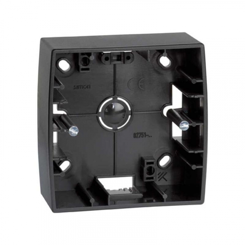Коробка наружной установки 1-м 89х89х37мм Simon82 графит 82751-38 Коробка наружной установки 1-м 89х89х37мм Simon82 графит 82751-38