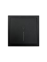 Кнопка звонка с индик. СП ZIMA IP20 безвинт. зажим черн. бархат LEZARD 704-4288-108QC