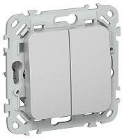 Выключатель жалюзи СП FLITE ВЖ52-2-0-ФлА 10А механизм алюм. IEK FI-V15-0-10-1-K47