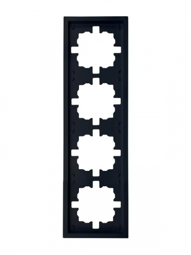 Рамка 4-м ZIMA горизонт. черн. бархат LEZARD 704-4200-149