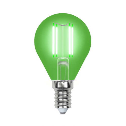 Лампа светодиодная LED-G45-5W/GREEN/E14 GLA02GR форма "шар" Air color зел. упак. картон Uniel UL-00002987 Лампа светодиодная LED-G45-5W/GREEN/E14 GLA02GR форма "шар" Air color зел. упак. картон Uniel UL-00002987