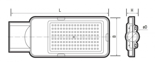 Светильник светодиодный PSL 08 GR 200Вт 5000К IP65 140/70град. ДКУ уличный консольный с линзовым модулем JazzWay 5045866 фото 6