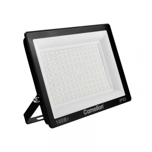 Прожектор светодиодный LFL-10004 C02 LED SMD 100Вт IP65 6500К 10000лм 230В 245х233.5Х31 черн. Camelion 16333 фото 3
