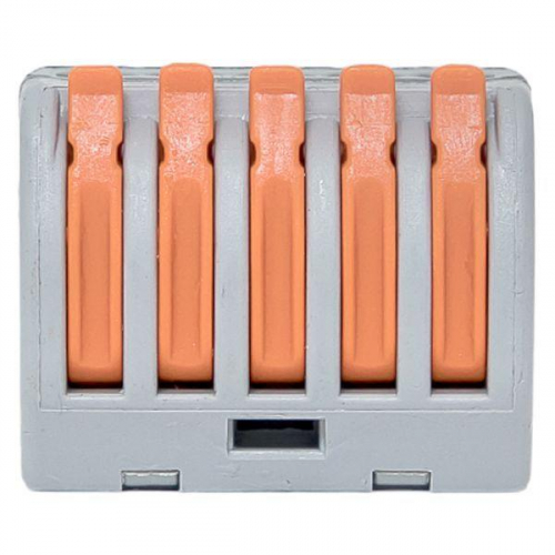 Клемма строительно-монтажная СМК 222-415 с рычагом 5 отверстий (блист.20шт) PROxima EKF plc-smk-415b-20 фото 4