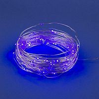 Гирлянда LED на батарейках ULD-S1000-100/SCB/3AA PURPLE IP20 DEW 3AA (не в/к) "Роса" 10м 100 диодов фиол. провод медн. Uniel UL-00007187