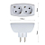 Разветвитель 2-м с заземл. 16А IP20 SP-2e-W защ. шторки бел. Эра C0045528