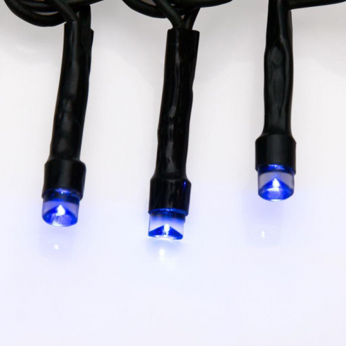 Гирлянда светодиодная "Твинкл Лайт" 6м 40LED син. 5.1Вт 220-240В IP20 с контроллером 8 режимов провод ПВХ темн. зел. Neon-Night 303-023 фото 6