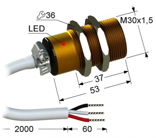 Выключатель бесконтактный PS2A-30M53-10B31-Z (ВБ2А.30М.53.10.3.1.Z) МЕГА-К A8010-34129597