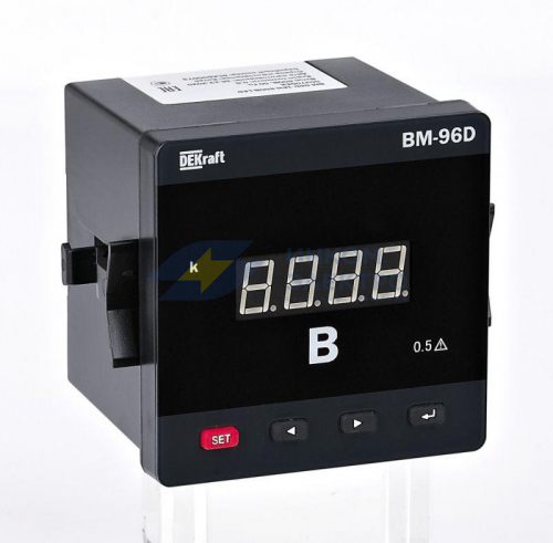 Вольтметр цифровой 96х96мм 1ф вход 600В LED-дисплей ВМ-96D SchE 50370DEK Вольтметр цифровой 96х96мм 1ф вход 600В LED-дисплей ВМ-96D SchE 50370DEK