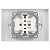 Розетка 2-м СП Accent 6-205-06 16А IP20 250В 2P+E Schuko AL/CU перламутр. Intro Б0063495