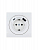Розетка 1-м СП OSEN с заземл. TC + USB разъем бел. LEZARD 743-0288-181TC