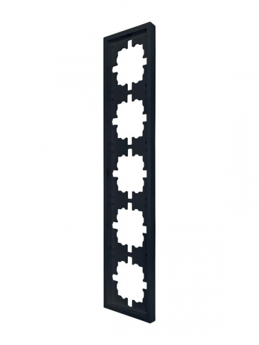 Рамка 5-м ZIMA горизонт. черн. бархат LEZARD 704-4200-150 фото 2